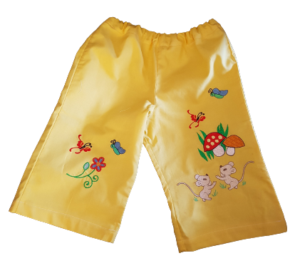 Toddlers Embroidered Pants